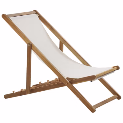 Chilienne pliante ANZIO avec tissus de remplacement Acacia Marron clair