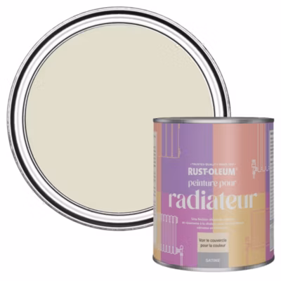 Peinture Beige Résistante à la chaleur pour Radiateur, Finition Satinée – RUST-OLEUM – Avoine 750ml