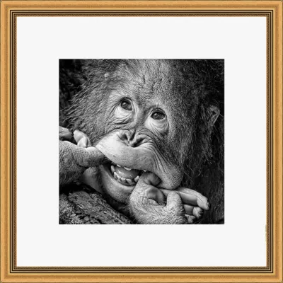 Tirage sous-verre encadré big smile 60×60 cm Fabriqué en France