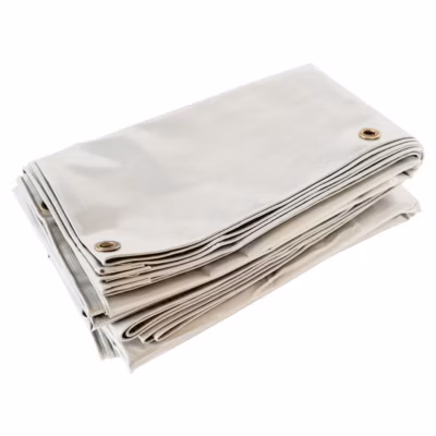 Bâche Toiture 2×3 m Blanc Crème – Garantie 5 ans TECPLAST – LP506TO – Bâche d&rsquo;étanchéité en PVC pour Couvreur et Charpentier