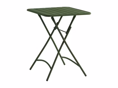 Table de jardin carrée pliante L.60 cm en métal – Kaki – MIRMANDE de MYLIA