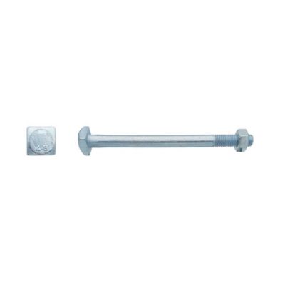 15 Boulons Charpente Bois Tête Carrée 16 x 375 mm – NFE 27341 – Zingué blanc – D-Work