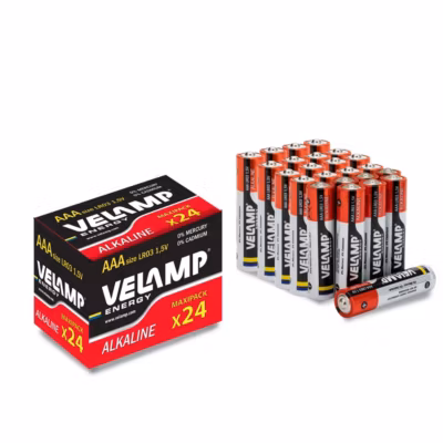 Piles alcalines Mini STILO LR03 AAA 1,5 V – Boîte Pratique de 24 Piles