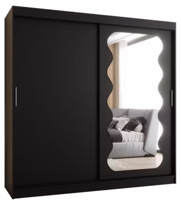 Armoire SPOTI à portes coulissantes H. 200 x L. 200 x P. 62, 2 portes
