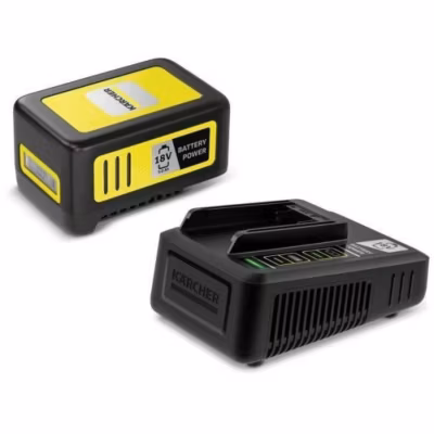 Batterie KARCHER Power 18V/5Ah avec chargeur secteur – Ecran LCD et grips antidérapants