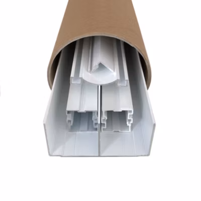 Kit de quincaillerie ClassicDoor pour placard coulissant avec freins et balais – Laqué blanc H2.5mXL2m (2VTX)